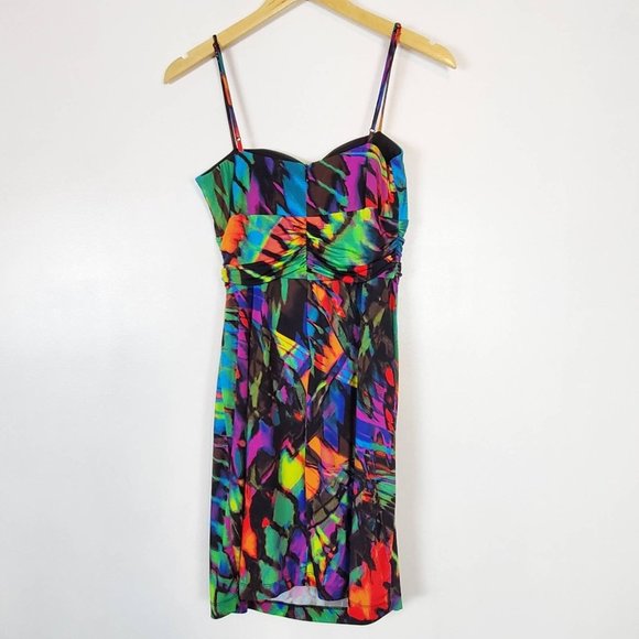 Bisou bisou strapless vibrant cocktail dress - Picture 2 of 7